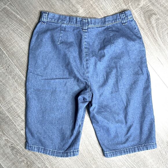 RIDERS CASUALS Denim Flat Front Bermuda Shorts Women’s Size 14 - Picture 6 of 6